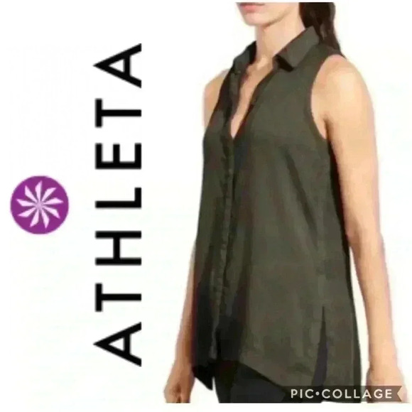 Athleta Tencel button down tank - Picture 1 of 9